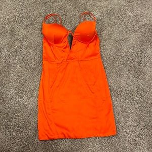 orange MIDI dress